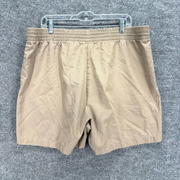 Joan Harper Shorts Women 18 Plus Beige High Rise Chino Pull On Elastic Waist - Picture 2 of 9